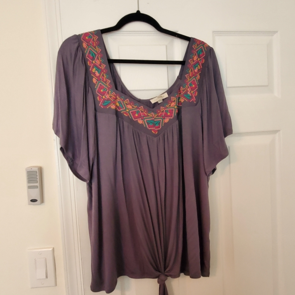 Loralette front tie top